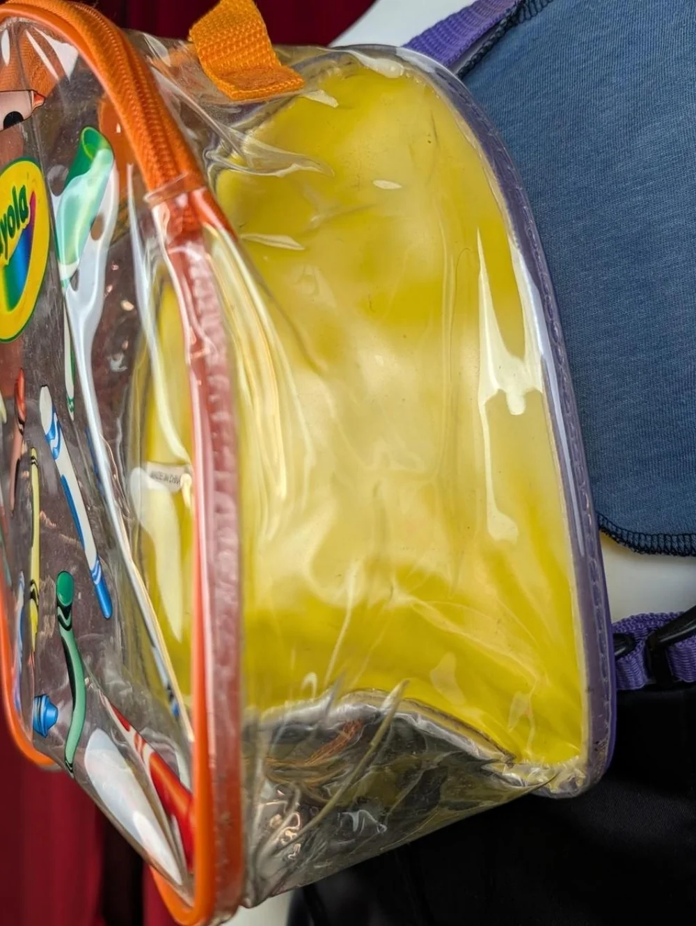 Crayola Clear, Yellow, Red, Blue, Green, Purple, & Orange Rainbow Backpack